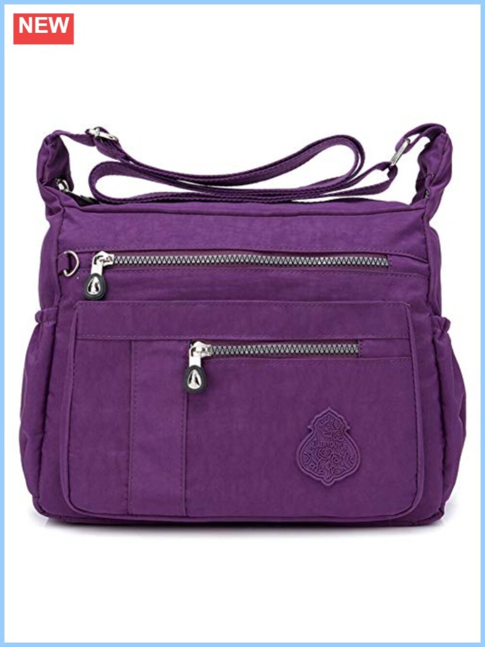 MINTEGRA Women's Nylon Waterproof Crossbody Bag Shoulder Purse Lightweight
